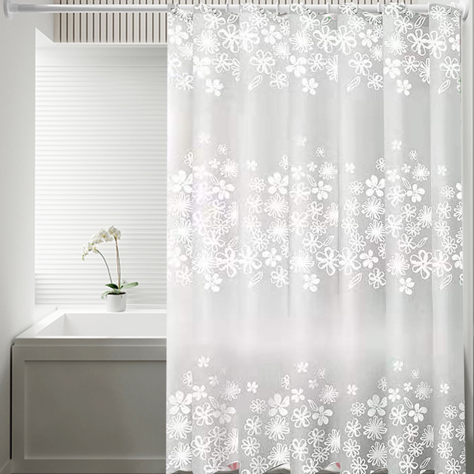 Kdkad Shower Curtain, 31.5×71 Inch Shower Curtain Liner, Waterproof Plastic Shower Liner, Cute Lightweight Shower Curtain for Bathroom 47.2×71 in G