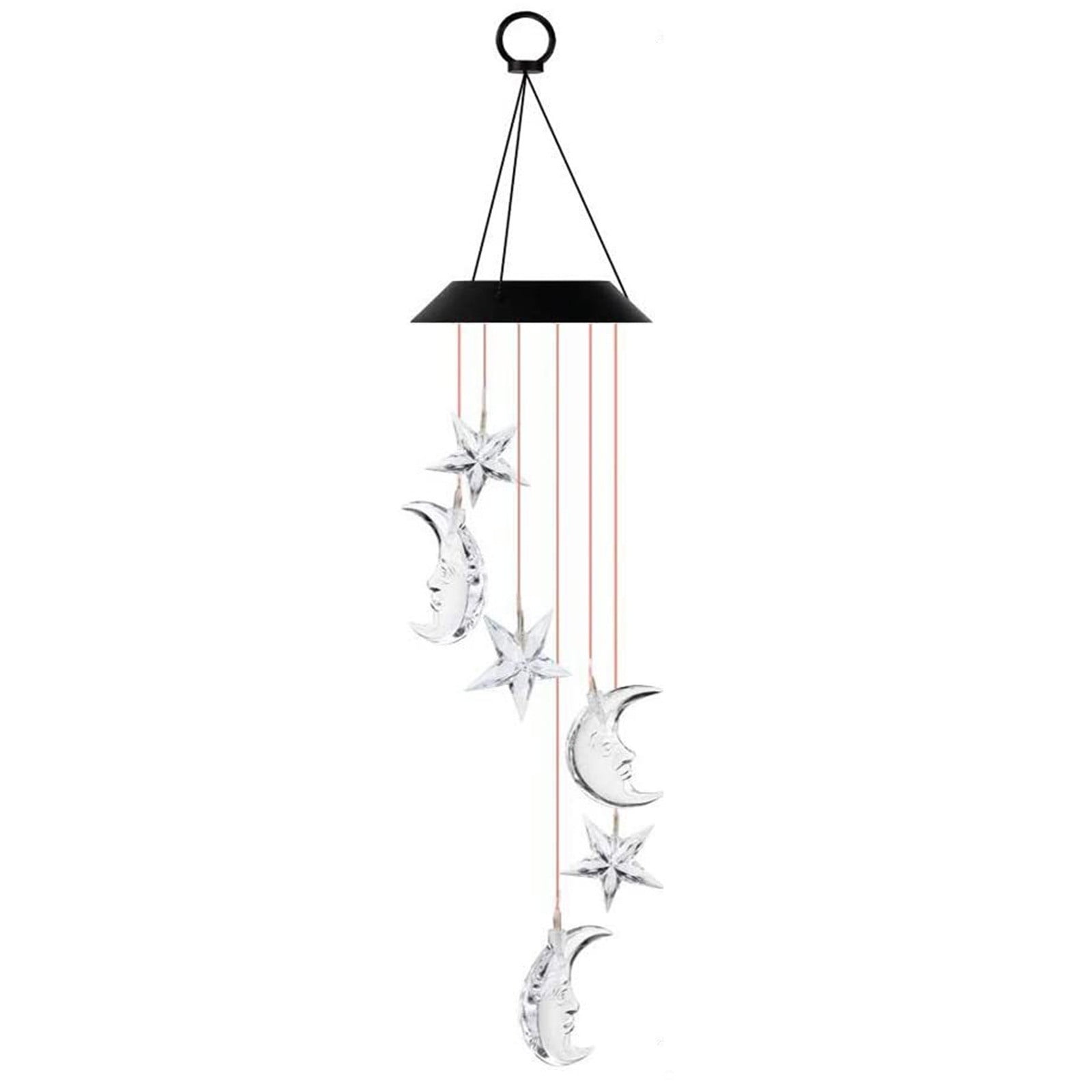 Darzheoy Solar Wind Chimes Outdoor, Color Changing Solar Mobile Wind Chime Waterproof Solar Powered LED Hanging Lamp for Home Outdoor Yard Garden Decor