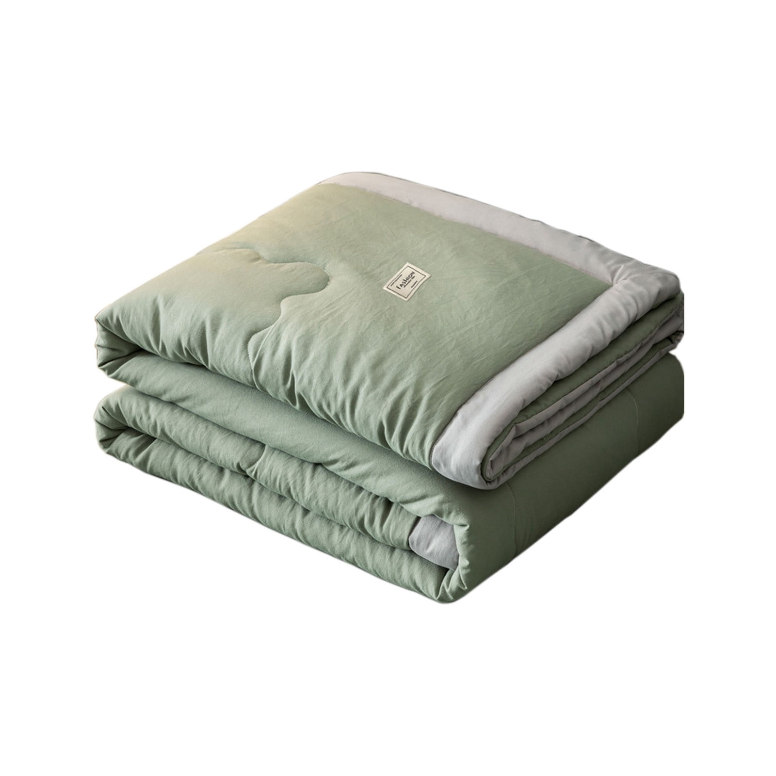 Home Quilt Queen Size, Solid Color Bedspread,Lightweight Quilt for Summer Ultra-Soft, Soft Lightweight Microfiber Coverlet, Luxurious Warm Bed Cover for All Seasons 43.3×59.1 in Green