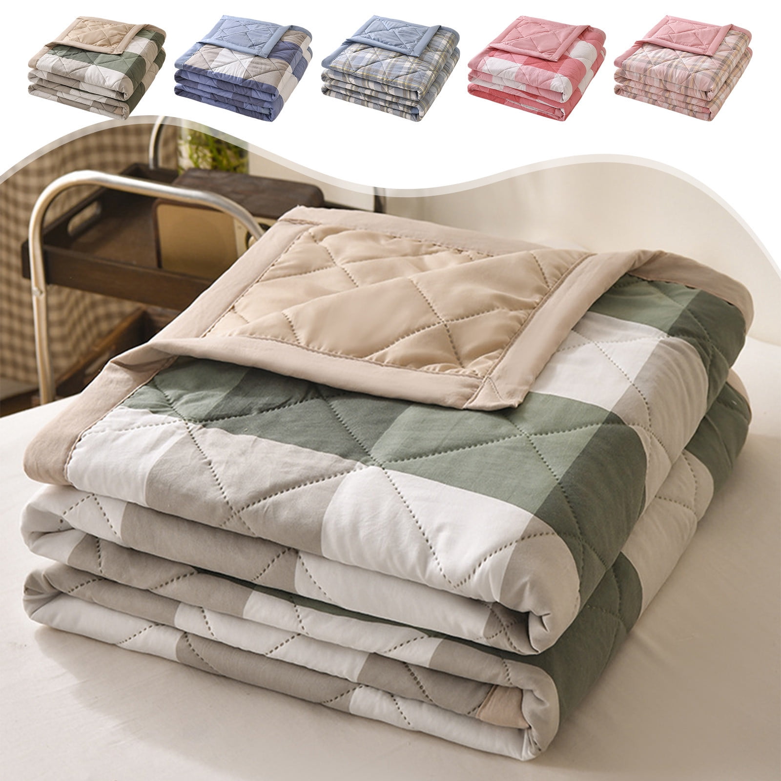 AYktou Reversible Patchwork Quilts Queen Size