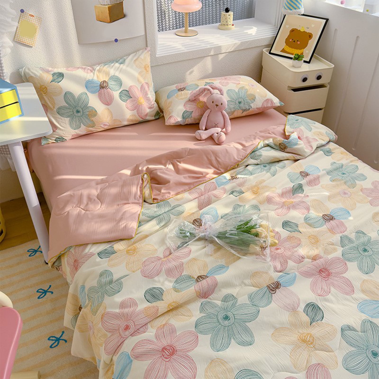 AYktou Reversible Patchwork Quilts Queen Size