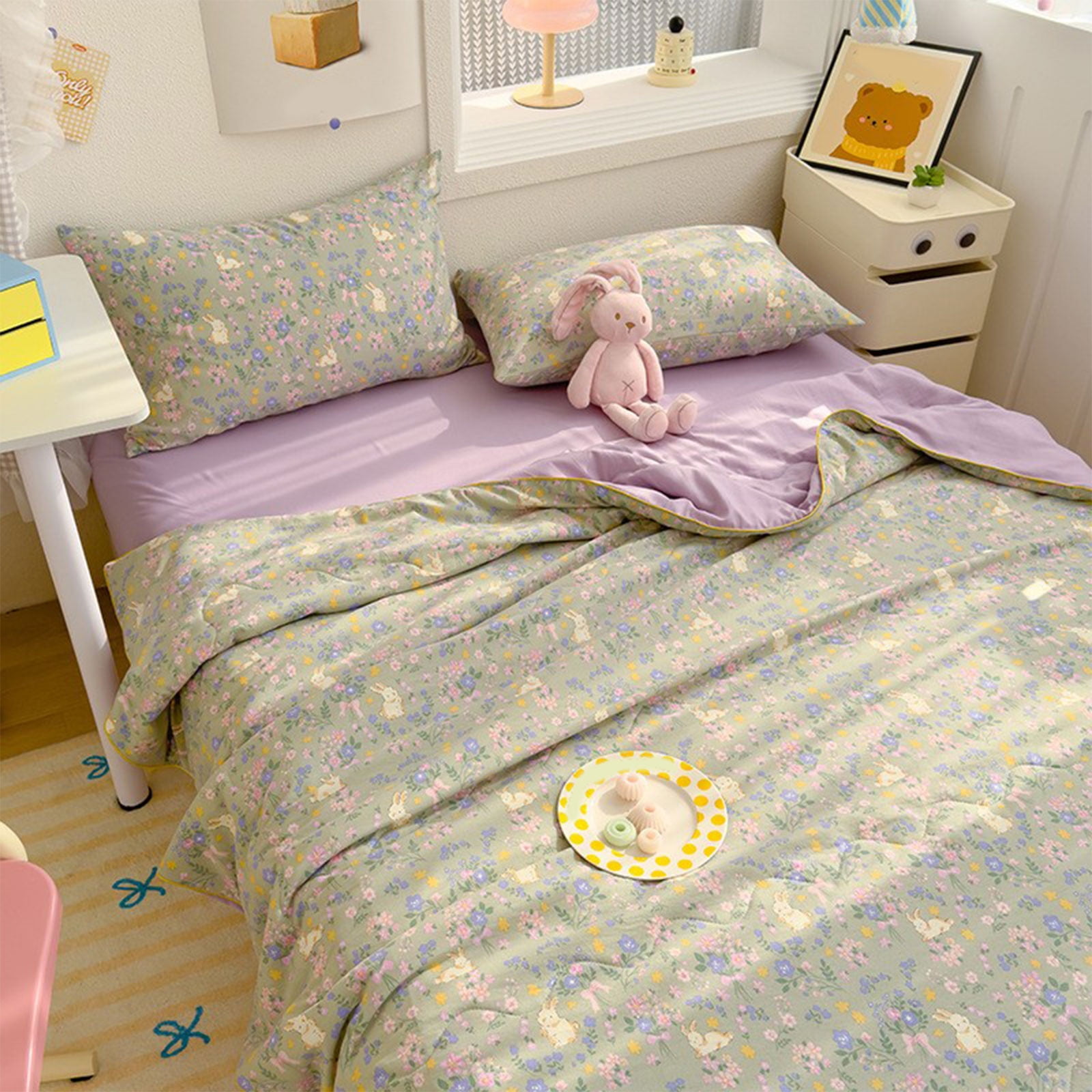 AYktou Reversible Patchwork Quilts Queen Size