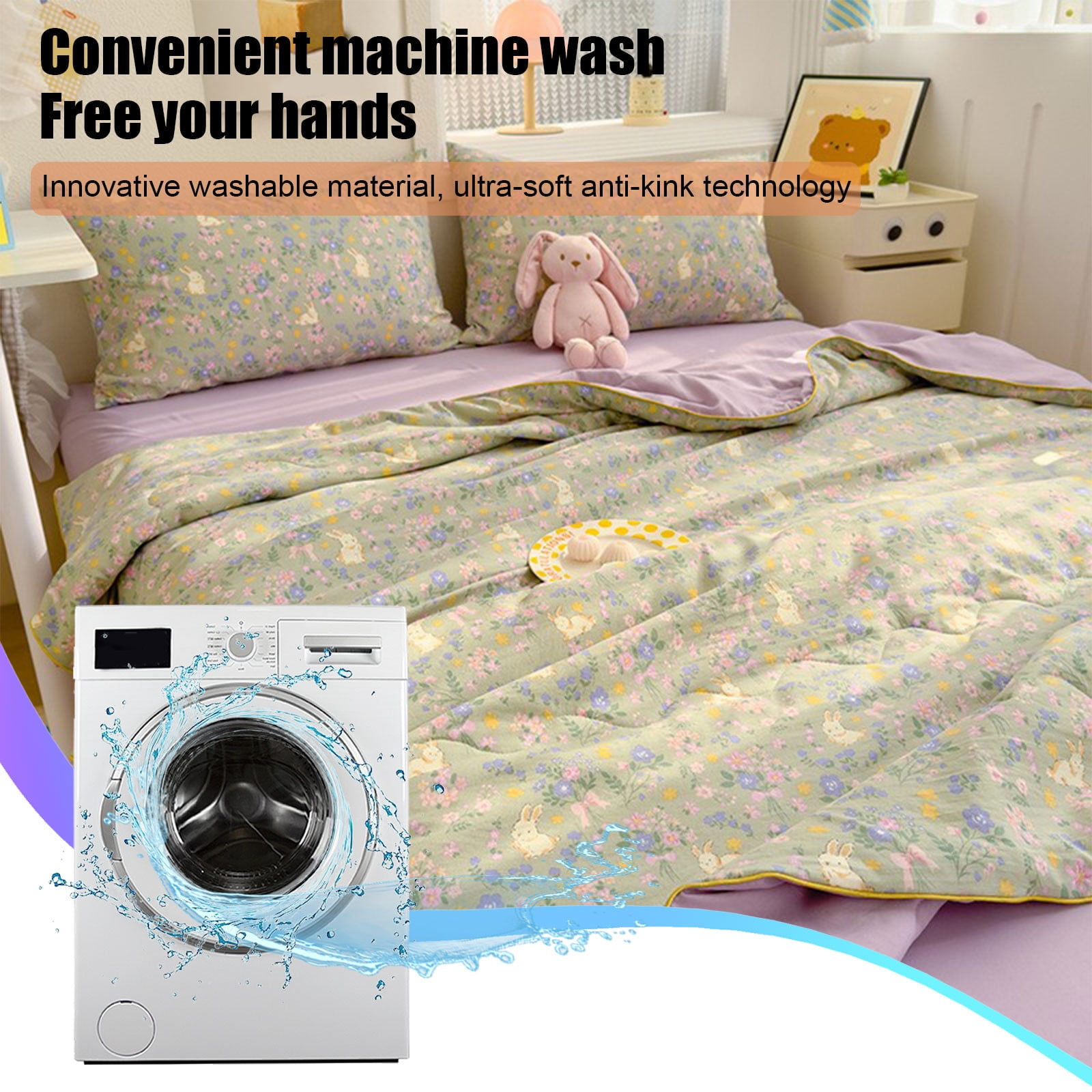 AYktou Reversible Patchwork Quilts Queen Size