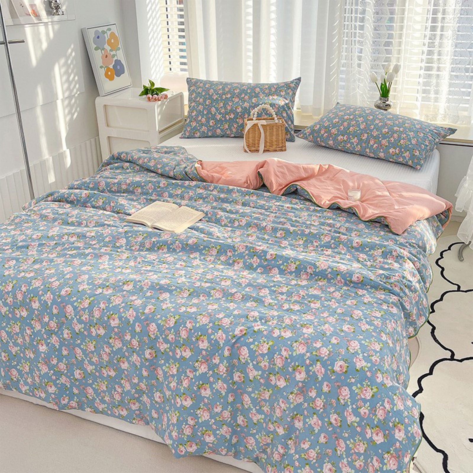 AYktou Reversible Patchwork Quilts Queen Size