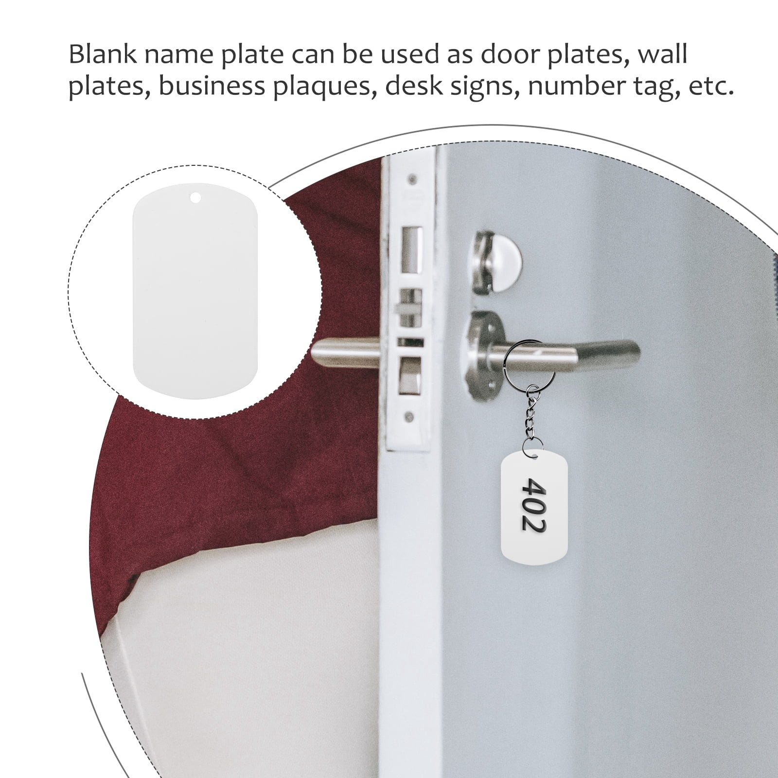 HOOWIFFY Yarnow Stainless Steel Multi-Function Blank Metal Sign for Office and Home Decor