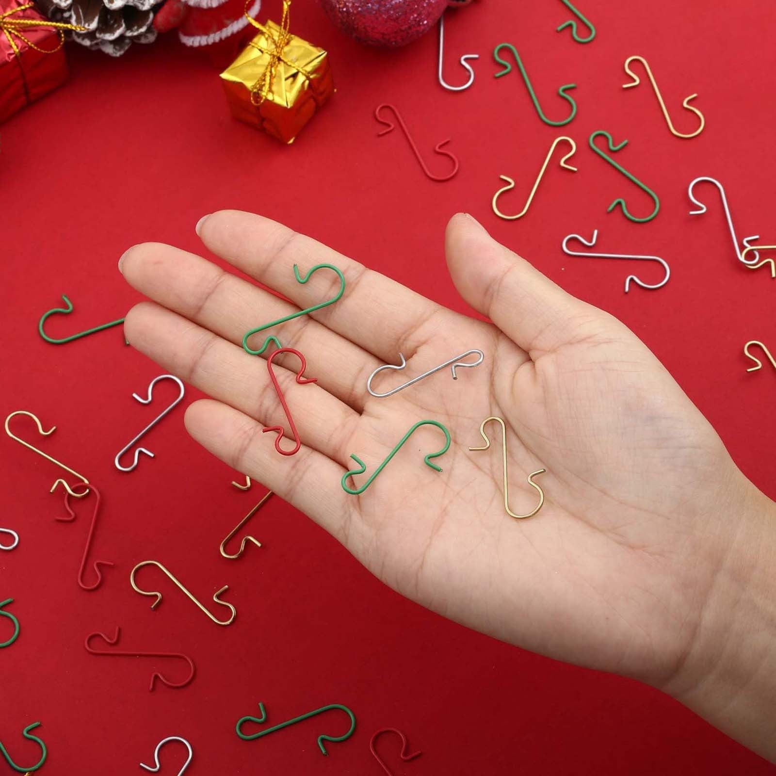 AYktou 50 Pack Christmas Ornament Hooks 0.47*1.18in Stainless Steel S-Shaped Hangers for Christmas Tree Decoration Christmas Stocking Balls Christmas Ornaments