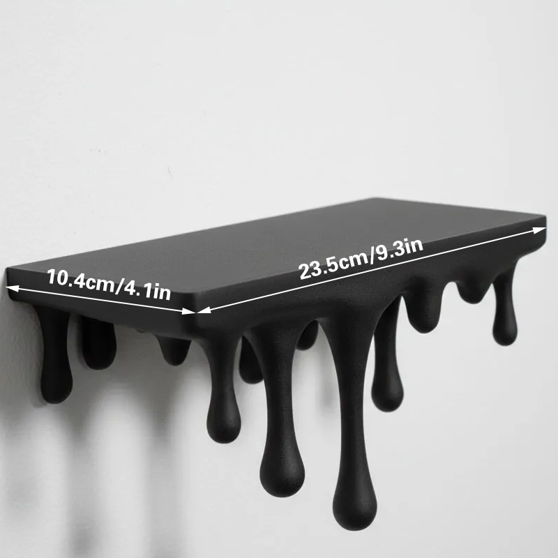 3D Printed Melting Wall Shelf – Drip-Style Modern Storage Rack