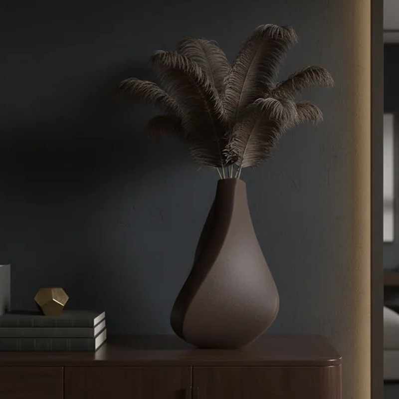 3D-printed sculpture of a contemplative vase