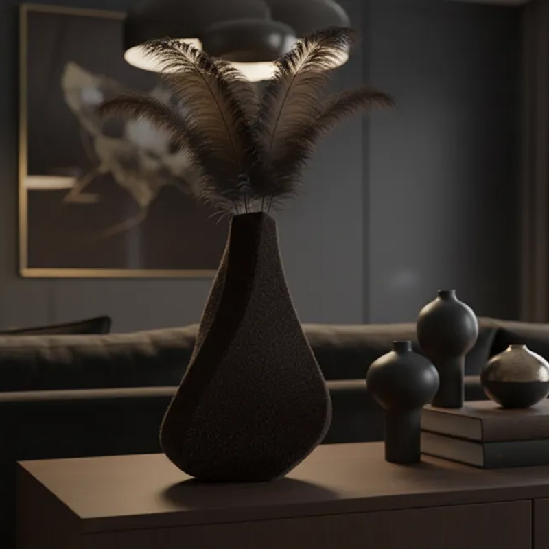 3D-printed sculpture of a contemplative vase