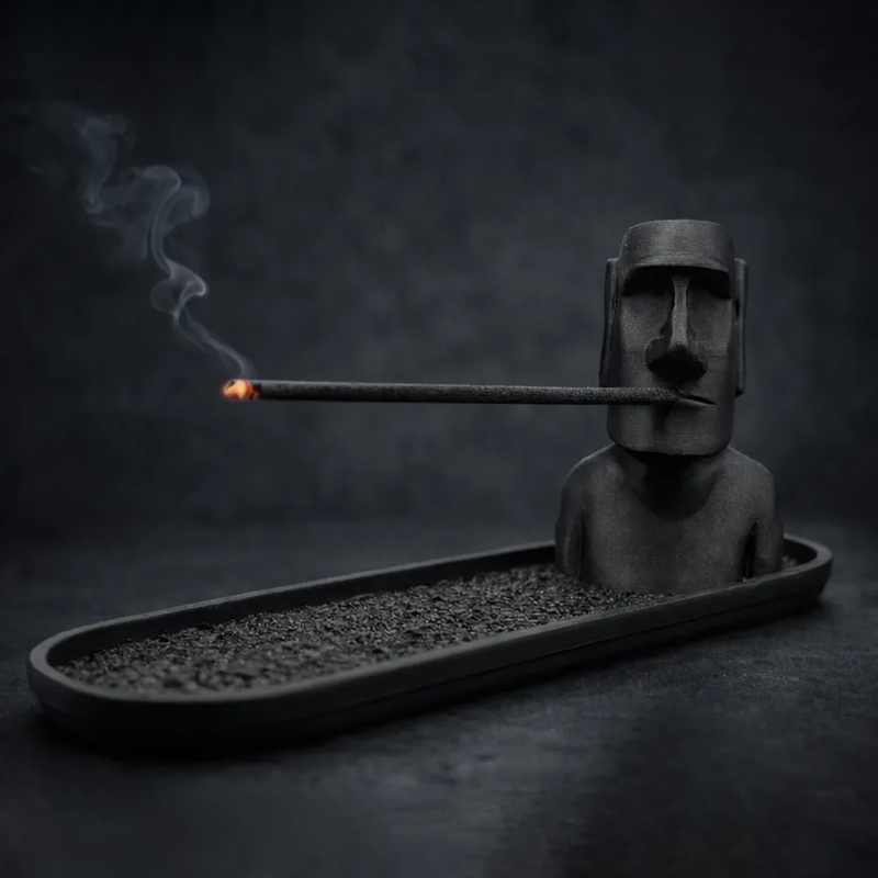 3D Printed Moai Incense Holder – Easter Island Statue 3D Printed Moai Incense Holder – Easter Island Statue