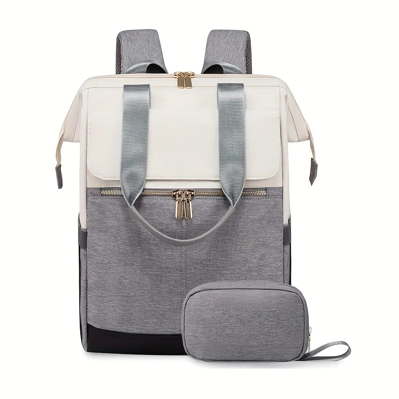 GREY Korean-style Fashion Compact Backpack, Multi-functional & Large Capacity, Lightweight & Easy to Carry, Fits Daily Commute, Lunch Outings, and Short Trips.