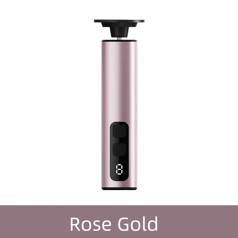 rose gold Electric Foot File: 3-Speed Adjustable Nano-Level Filing, Type-C Fast Charge, Long Battery Life, Washable & Replaceable Heads, At-Home & Travel Foot Renewal Care