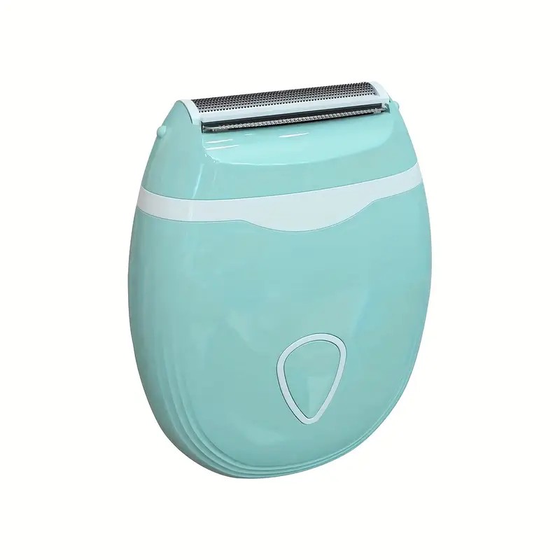 GREEN Women's Electric Hair Remover, Portable Shaver, suitable for bikini line, legs, and underarms, with detachable blade head.