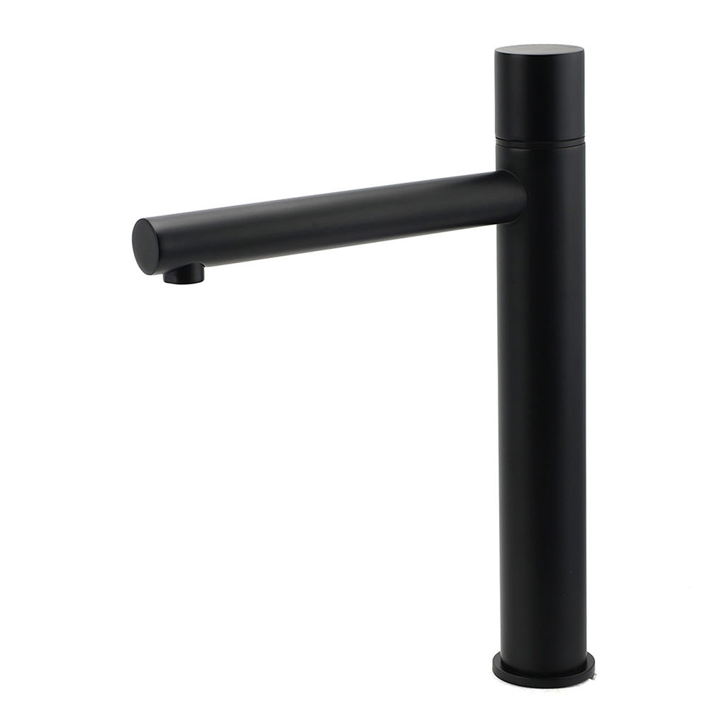 WELS Black 30cm Tall Basin Mixer Vanity Sink Faucet Bubble Tap Laundry 180º Turn