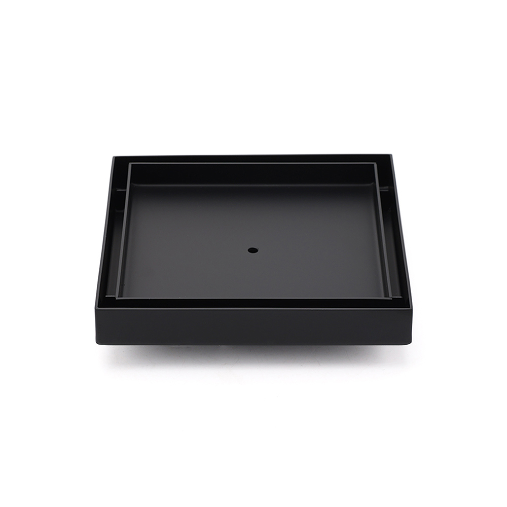 Watermark Black 150x150mm Tile Insert Floor Drain Shower Grate 80mm Waste Outlet