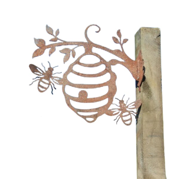 Beehive Garden Decoration Iron Silhouette Tree Insert Ornament Beehive Garden Decoration Iron Silhouette Tree Insert Ornament