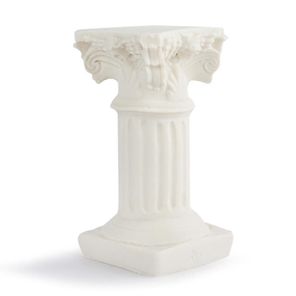 White Roman Pillar Greek Pillar Statue Indoor and Outdoor Modern Style Mini Resin Decoration (1 pc