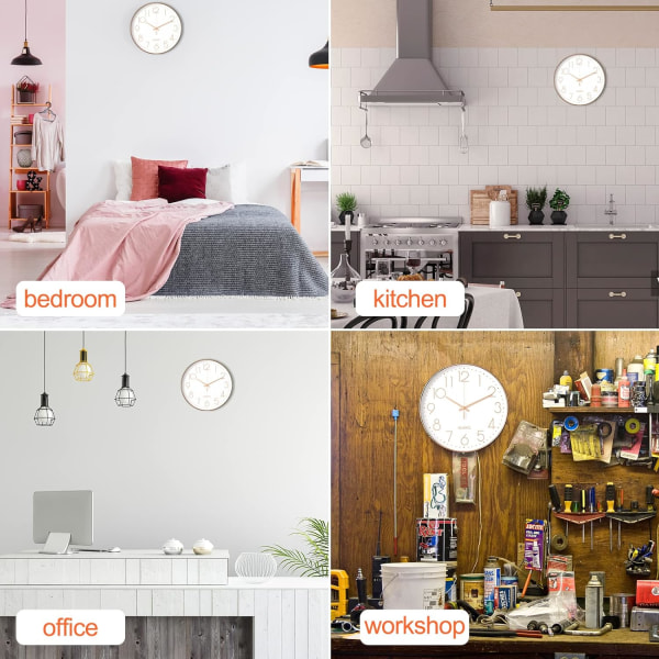 Minimalist Wall Clock (Silver)