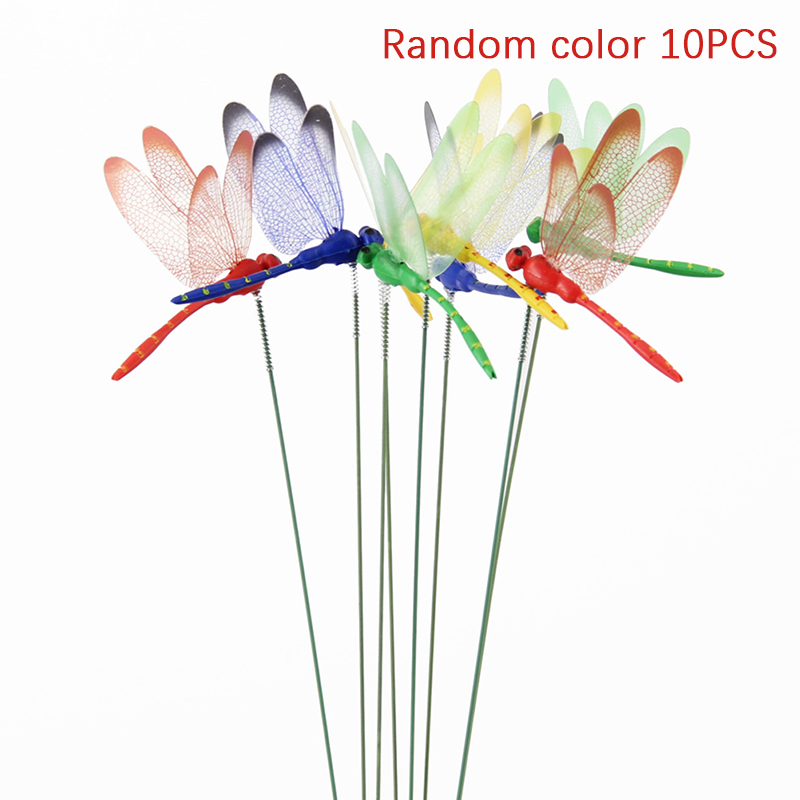 10pcs Dragonflies Insert Stick Decoration Simulation Dragonfly Ga Multi Multicolor Random color 10PCS 10pcs Dragonflies Insert Stick Decoration Simulation Dragonfly Ga Multi Multicolor Random color 10PCS