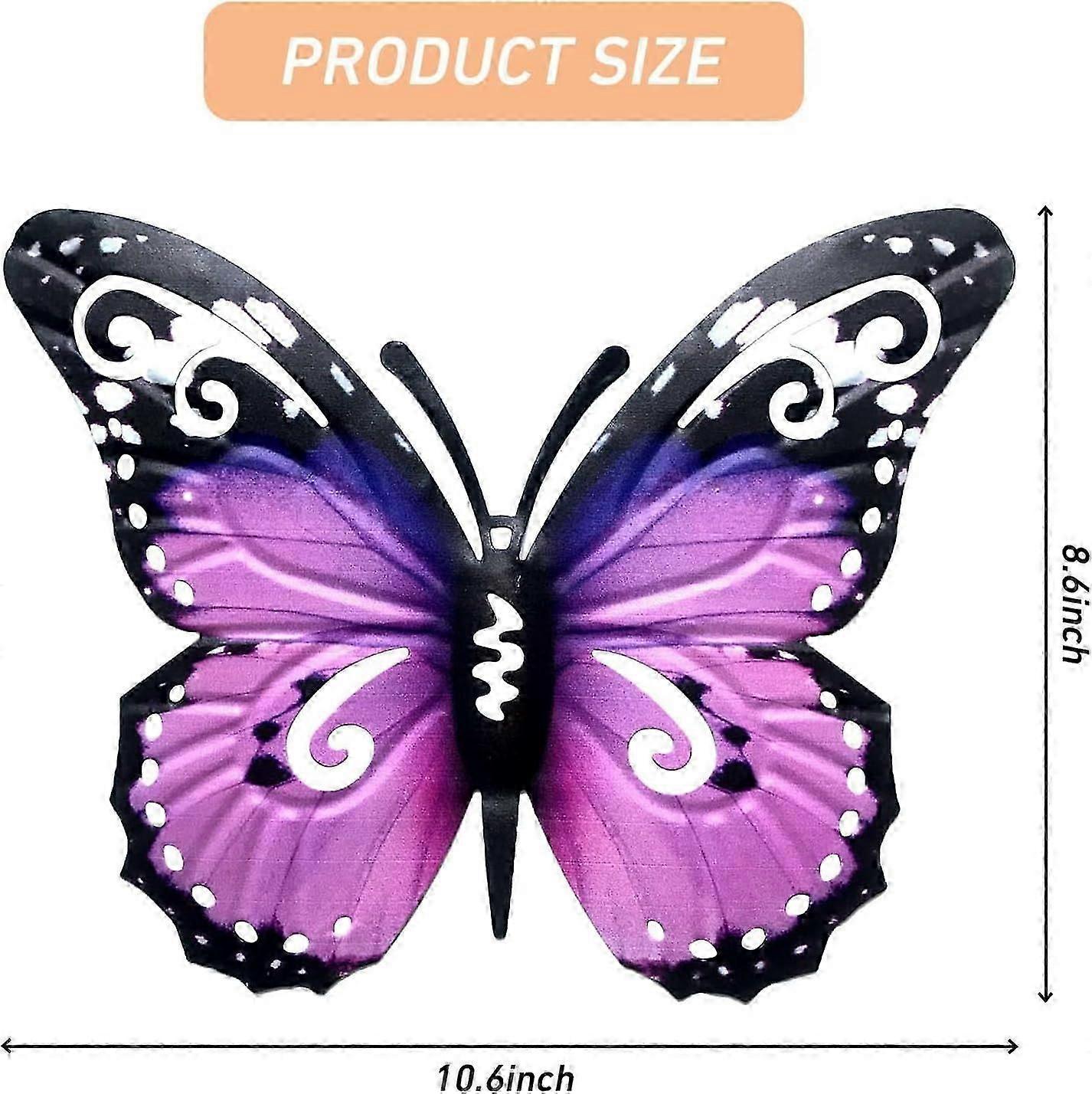 10.6"" Metal Butterfly Wall Decor