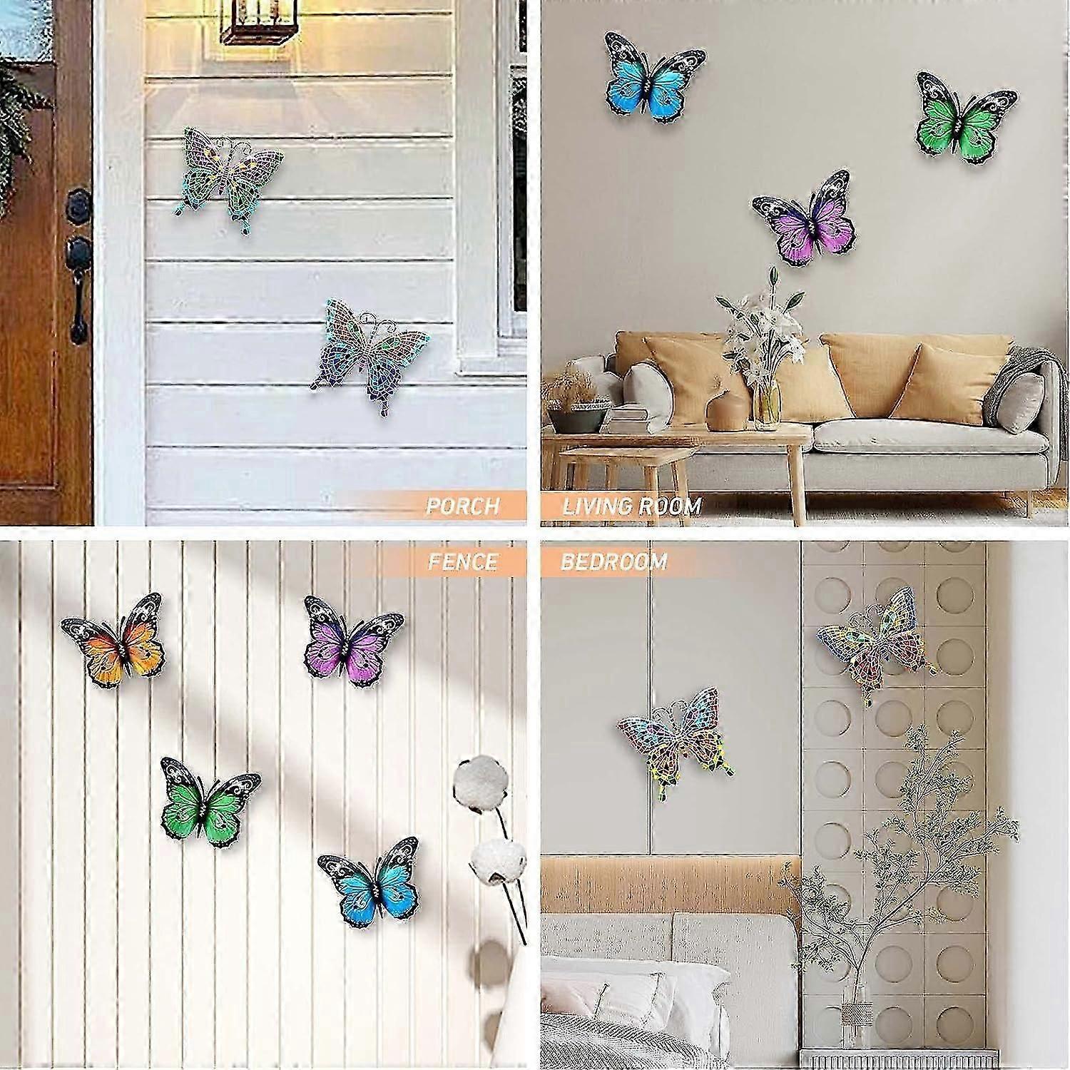 10.6"" Metal Butterfly Wall Decor