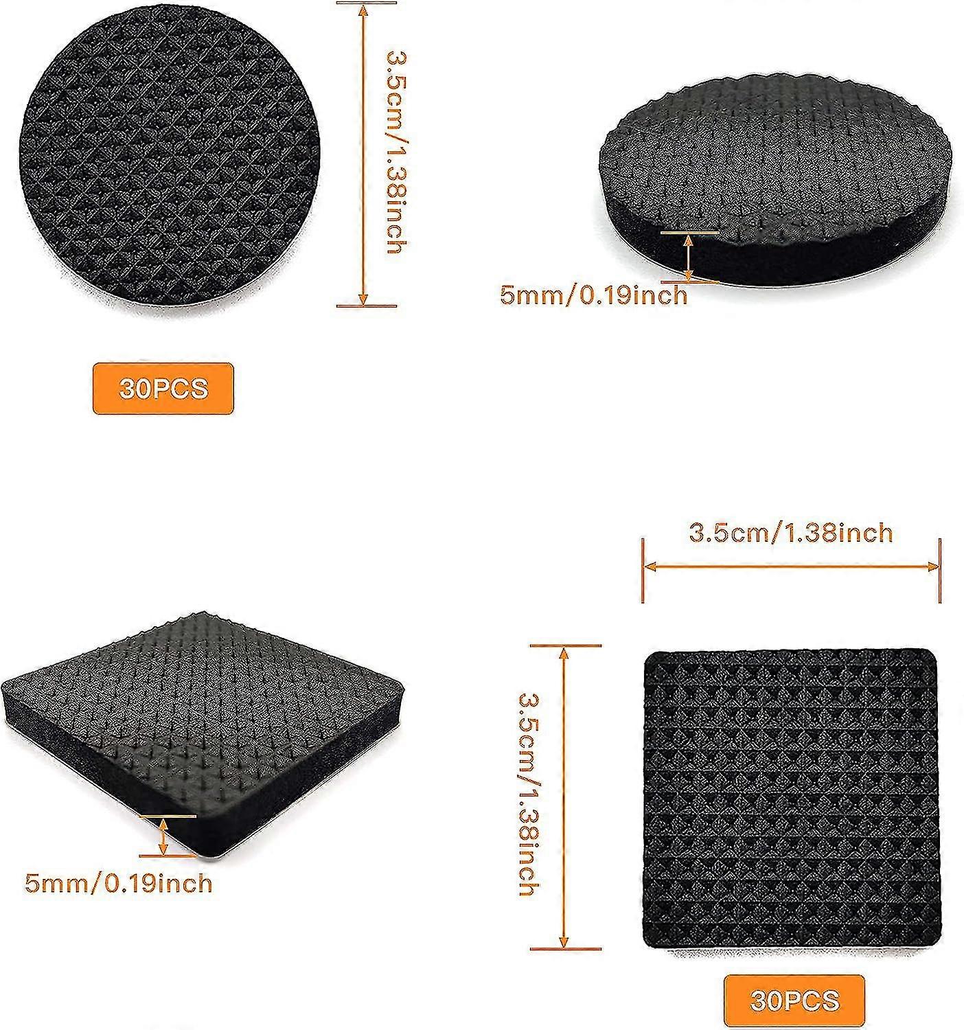 60 pieces non-slip rubber pads