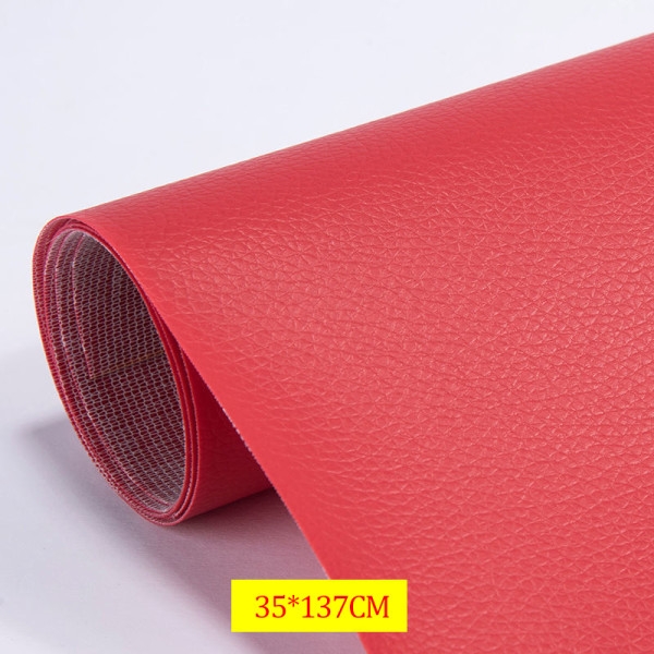 Self-Adhesive Leather Fix Repair Patch Stick Sofa Repairing Sub - Perfect Red 35*137CM Self-Adhesive Leather Fix Repair Patch Stick Sofa Repairing Sub - Perfect Red 35*137CM