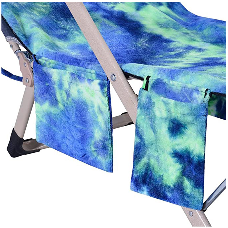 Beach Chair Cover with Side Pockets for Sunbathing