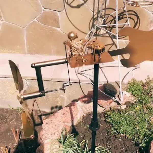 Drummer Weather Vane Garden Decoration