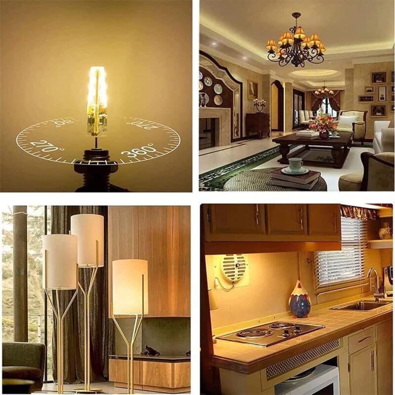G4 LED bulb AC/DC 12V 5W LED bulbs G4 Warm white 3000K Light sources equivalent to 50W halogen bulb 360° beam angle No flicker