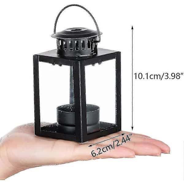 pcs - Black lanterns for candles