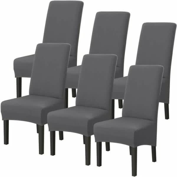 6-pack Washable Universal Stretch Microfiber Chair Covers 6-pack Washable Universal Stretch Microfiber Chair Covers