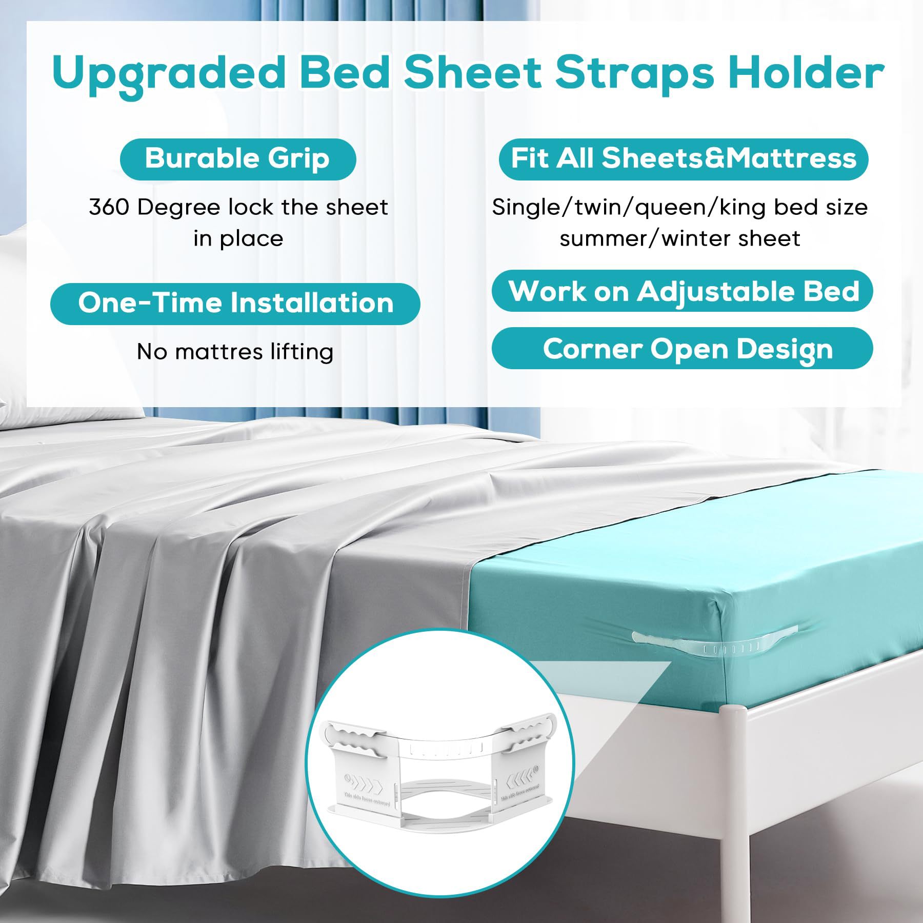 Invisible Sheet and Bed Cover Fastener