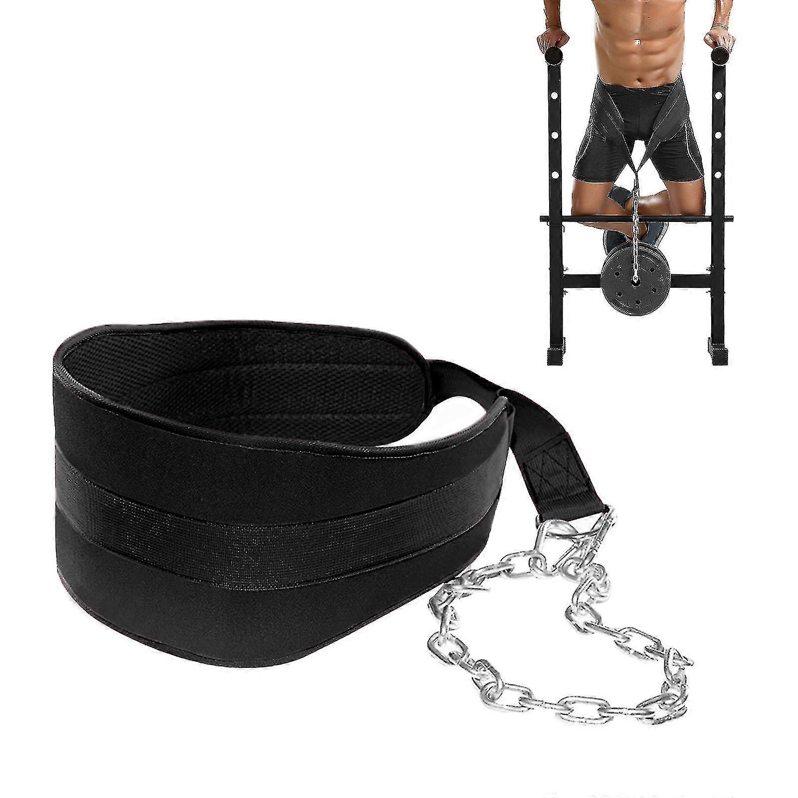 Seektop Weighted Pull Up Dip Belt With Chain (100kg Capacity) - Home Gym Strength Training Waist Belt Seektop Weighted Pull Up Dip Belt With Chain (100kg Capacity) - Home Gym Strength Training Waist Belt