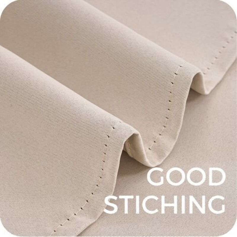 Thermal Insulating Blackout Curtain 140x160 cm Short Beige Interior Small Window Curtains for Living Room Bedroom Set of 2 with Eyelets