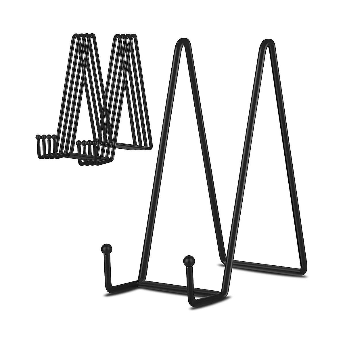 {CA} 8 inch black metal plate stand plate holder for picture