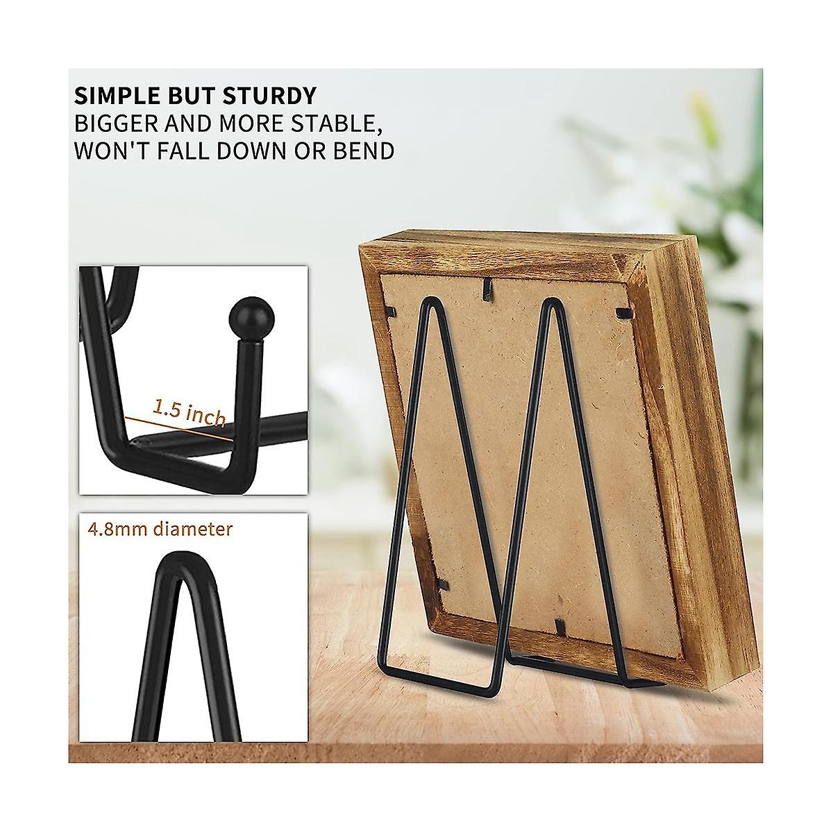 {CA} 8 inch black metal plate stand plate holder for picture
