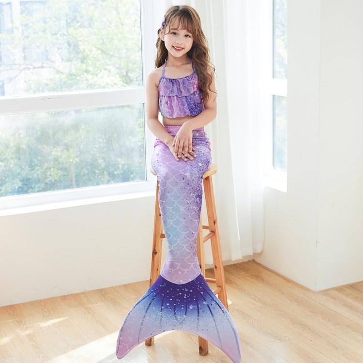 Halloween Deals Mermaid Swimsuit Monofin Mermaid Fins Kids Mermaids Package A (3 pcs Package Pack A (3 pcs) M (5-7 u00e5r)