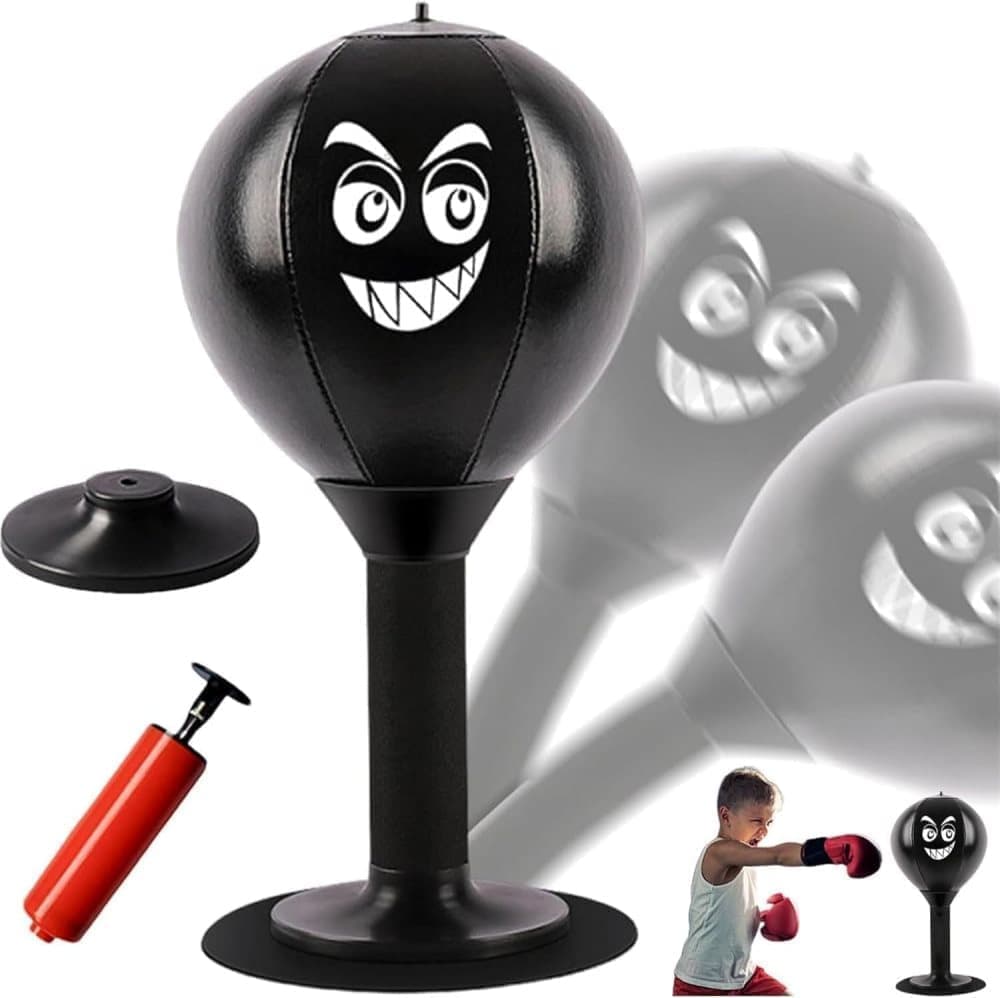 Boxing Ball for Desk - Stress Reducing Boxing Ball with Suction Cup Boxing Ball for Desk - Stress Reducing Boxing Ball with Suction Cup