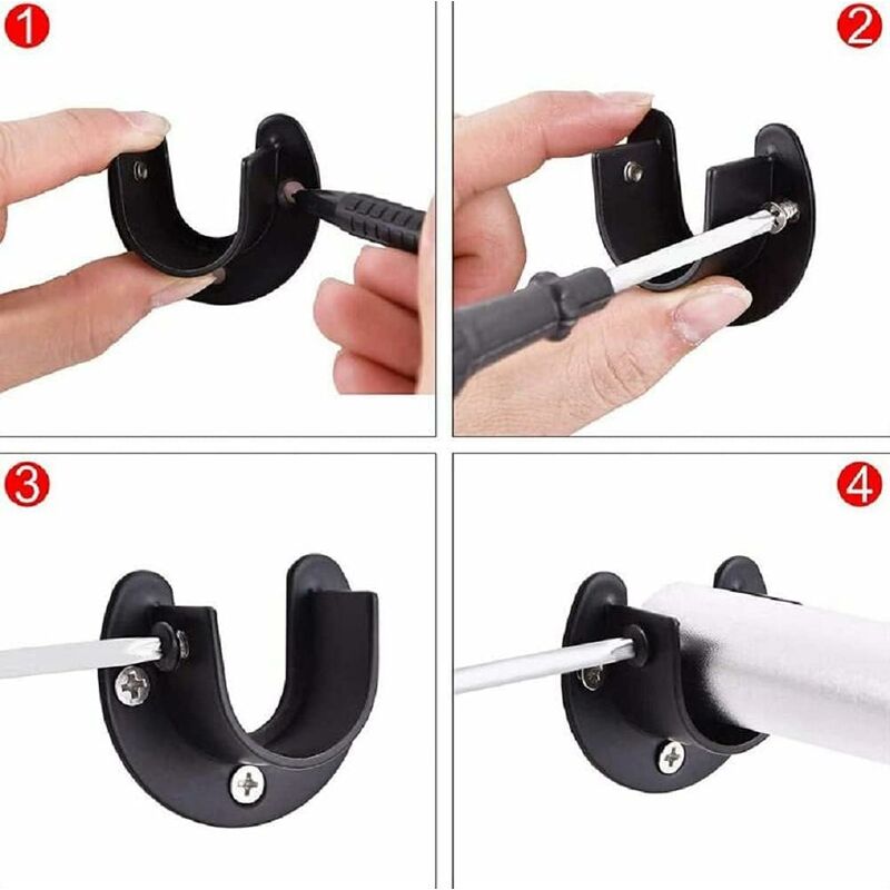 Wall Mounted Clothes Rod Holder
