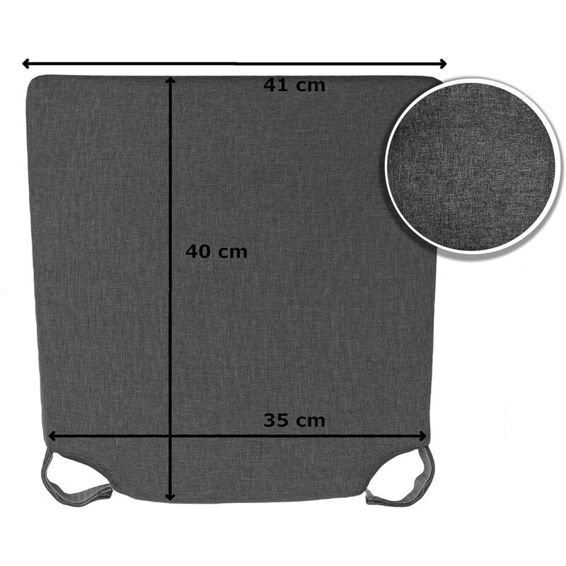 Set of 4 trapezoidal chair cushions