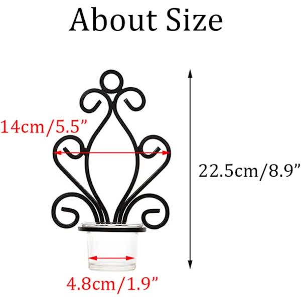 Vintage Iron Wall Candle Holders