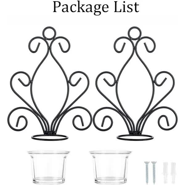 Vintage Iron Wall Candle Holders