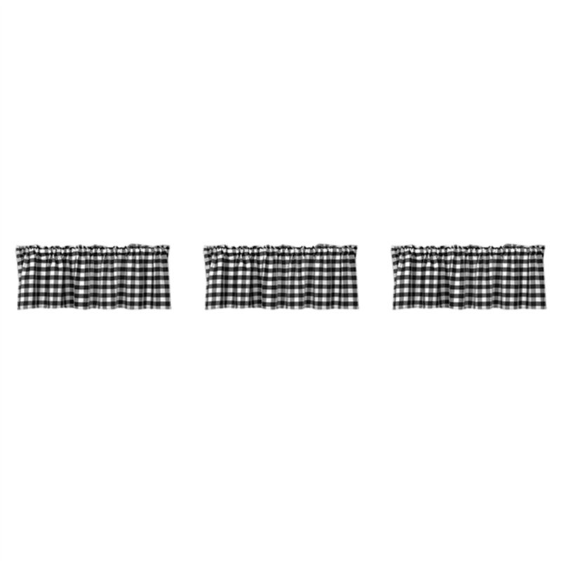 Black & White Checkered Kitchen Curtain Black & White Checkered Kitchen Curtain