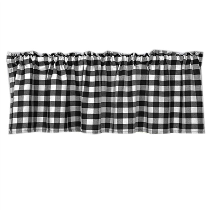 Black & White Checkered Kitchen Curtain
