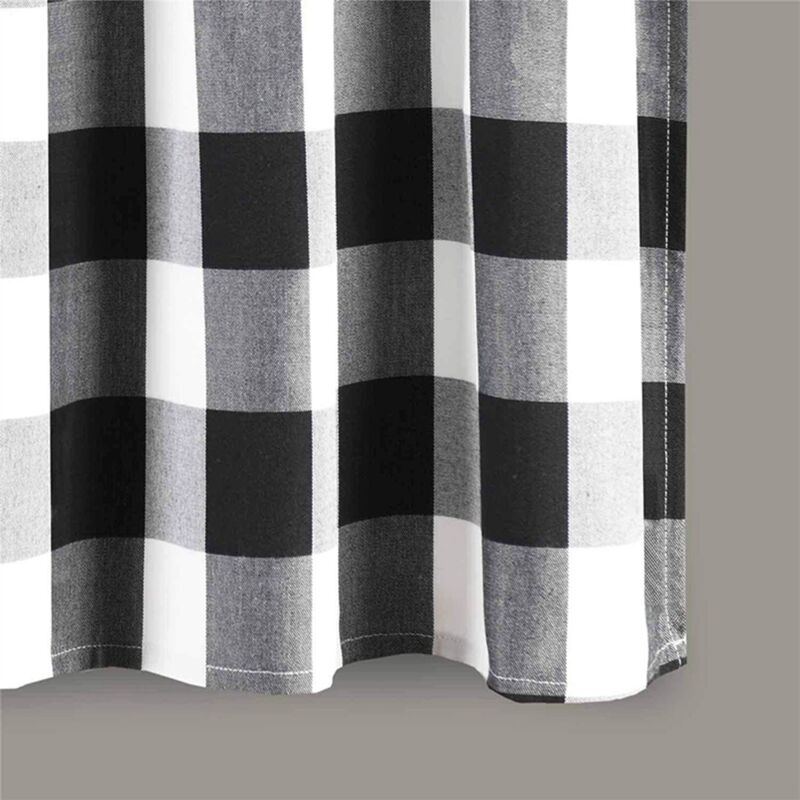 Black & White Checkered Kitchen Curtain