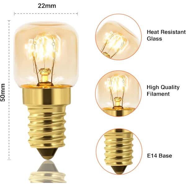 10-pack Dimmable E14 Oven Light Bulb