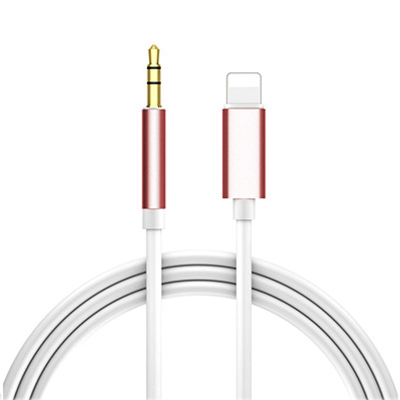 For iPhone Aux Cable Car Aux Cable Apple to 3.5mm Aux Cable - 1m Pink 1m