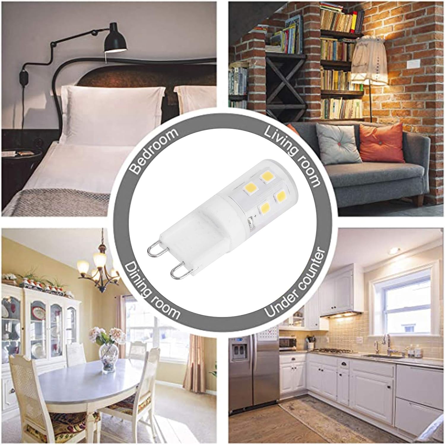 10pcs G9 2W 16LED Mini LED Bulbs