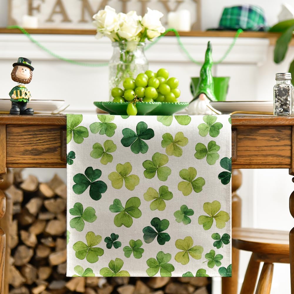 Shamrock St. Patrick%27s Day Table Runner